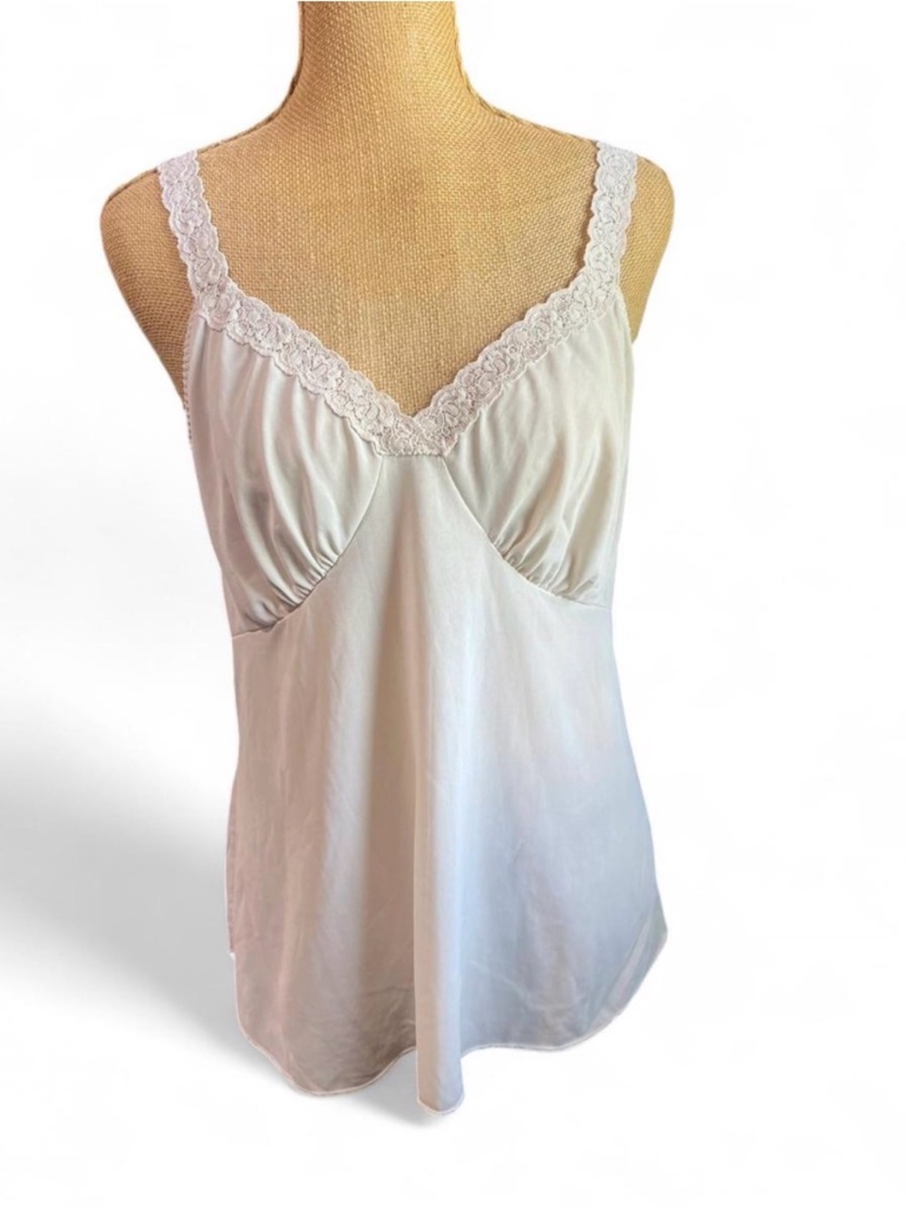 Cabernet White Lace-Trim Slip Cami